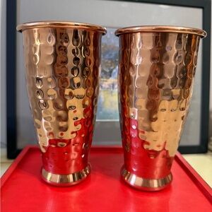 New in Box Copper Plated Stainless Steel 18ox Cups